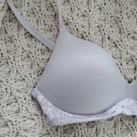 Aerie Real Sunnie Wireless Lilac T Shirt Bra Lightly padded- Fits 32B or 30B - Picture 3 of 13